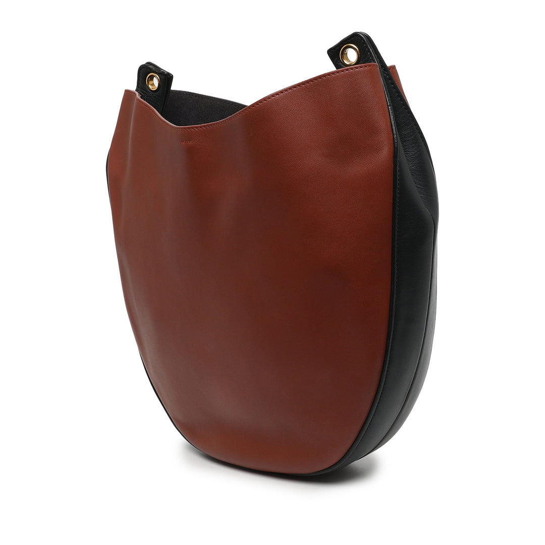 Celine Sac porté épaule Bicolore Trotteur Hobo Moyen Cuir de veau Rouge – vue 2 – GABY PARIS