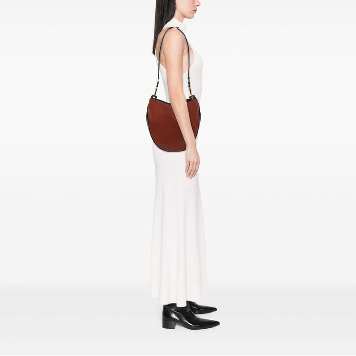 Celine Sac porté épaule Bicolore Trotteur Hobo Moyen Cuir de veau Rouge – vue 5 – GABY PARIS