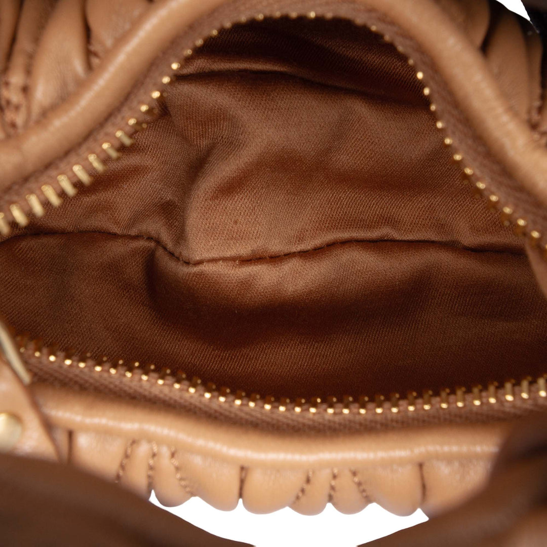 Matelasse Wander Sac Micro nappa Marron