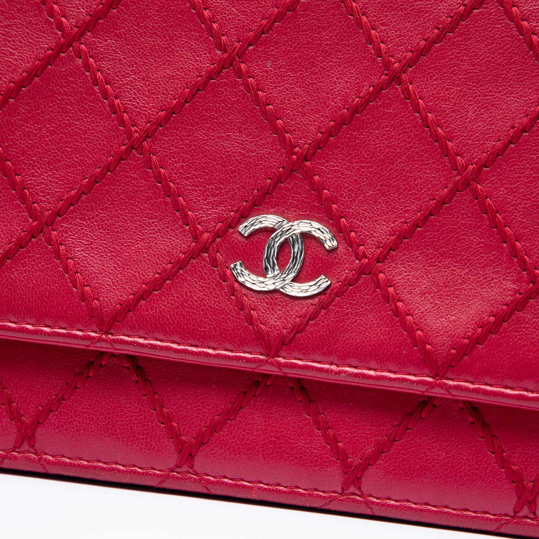 Chanel CC Cuir d’agneau Wild Stitch Wallet on Chain