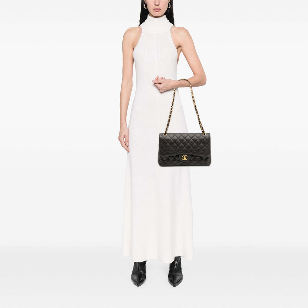 Chanel Jumbo Classic Caviar Double rabat Noir – GABY PARIS Authentique
