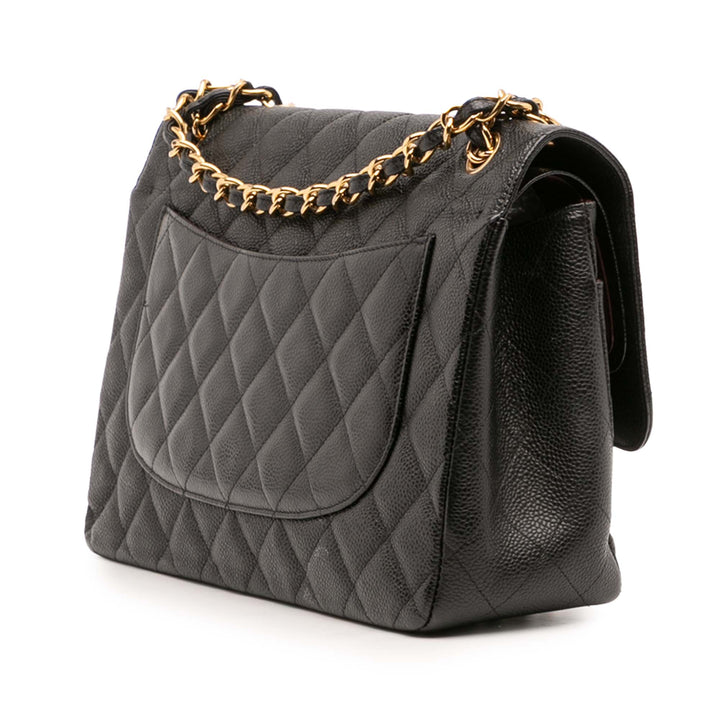 Chanel Jumbo Classic Caviar Double rabat Noir – GABY PARIS Authentique