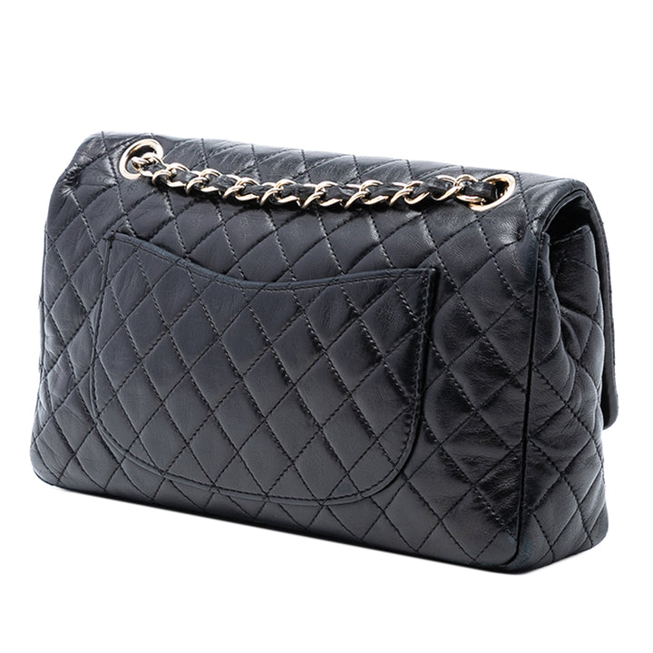 Chanel Medium Classic Cuir d’agneau Valentines Heart Charms Simple rabat