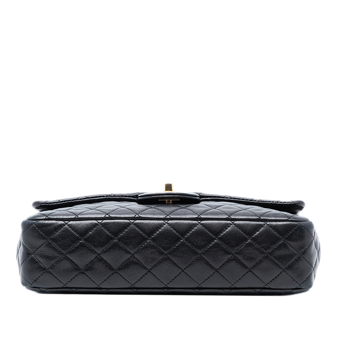 Chanel Medium Classic Cuir d’agneau Valentines Heart Charms Simple rabat