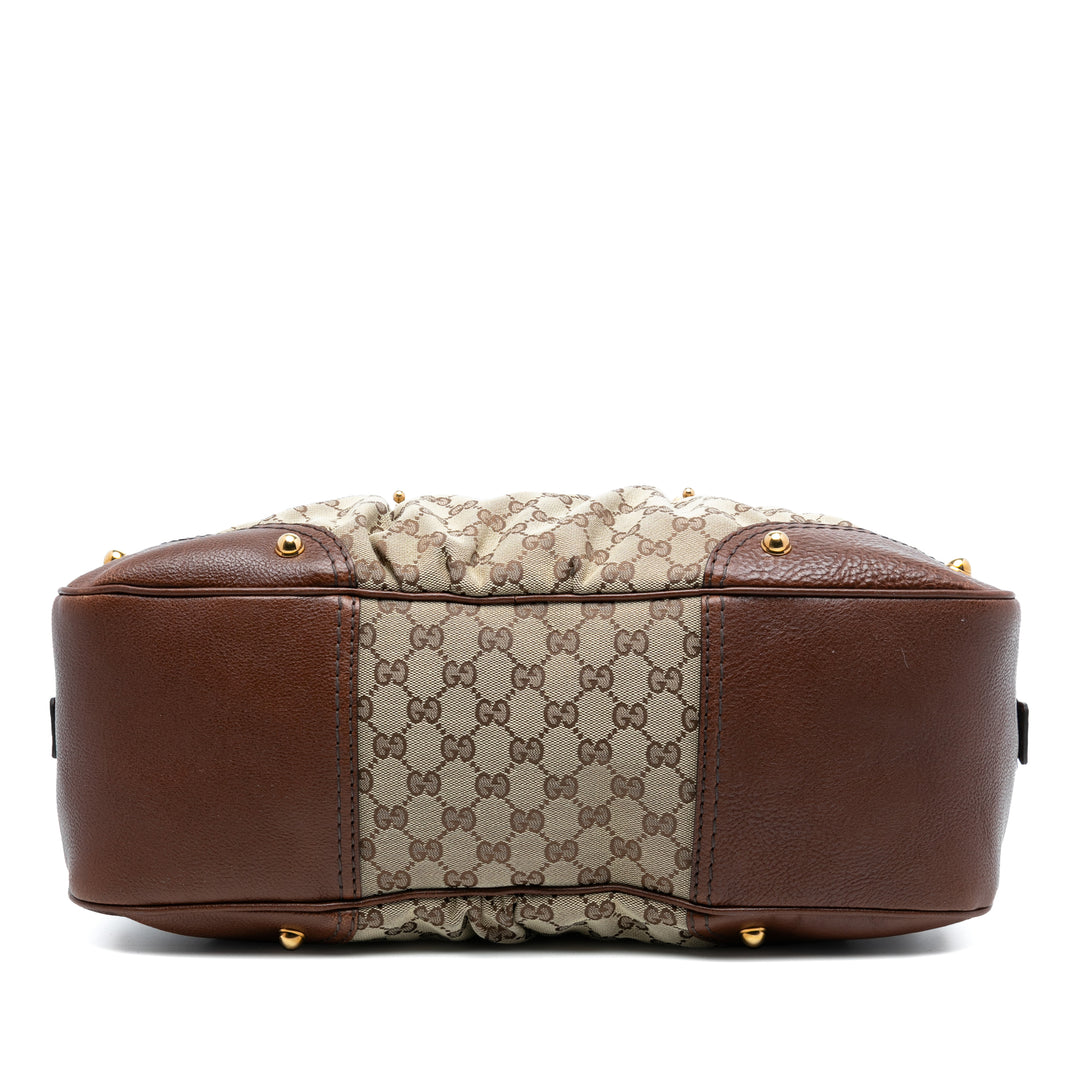 Gucci GG Toile Jockey Boston Sac