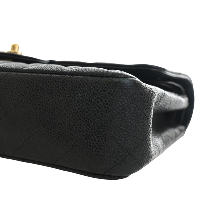 Classic Double rabat Moyen Cuir caviar Noir