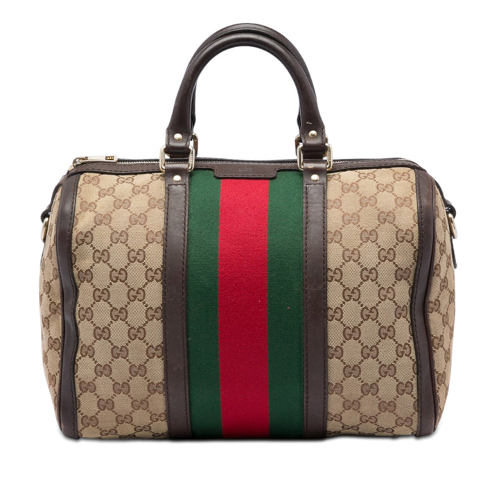 Gucci Medium GG Toile Web Joy Boston Sac