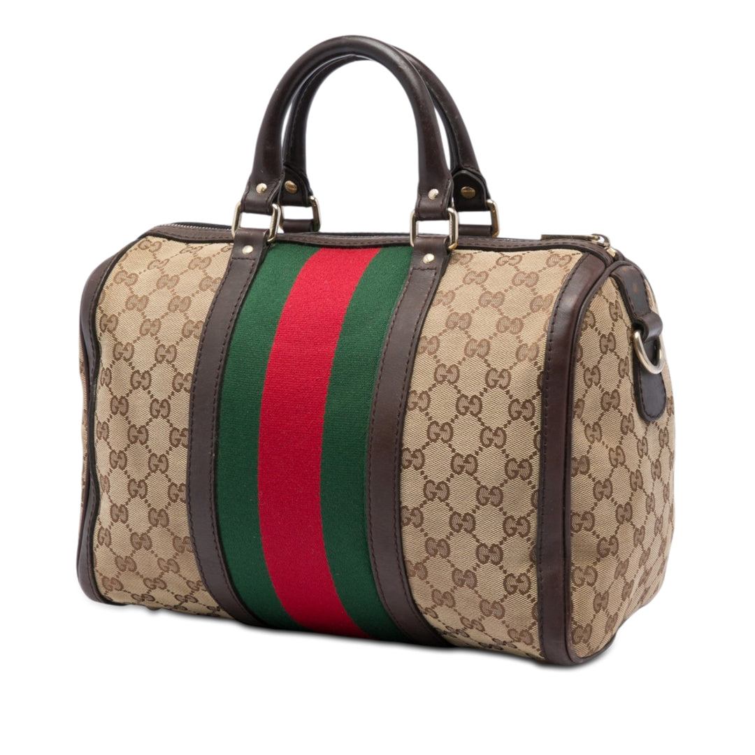 Gucci Medium GG Toile Web Joy Boston Sac