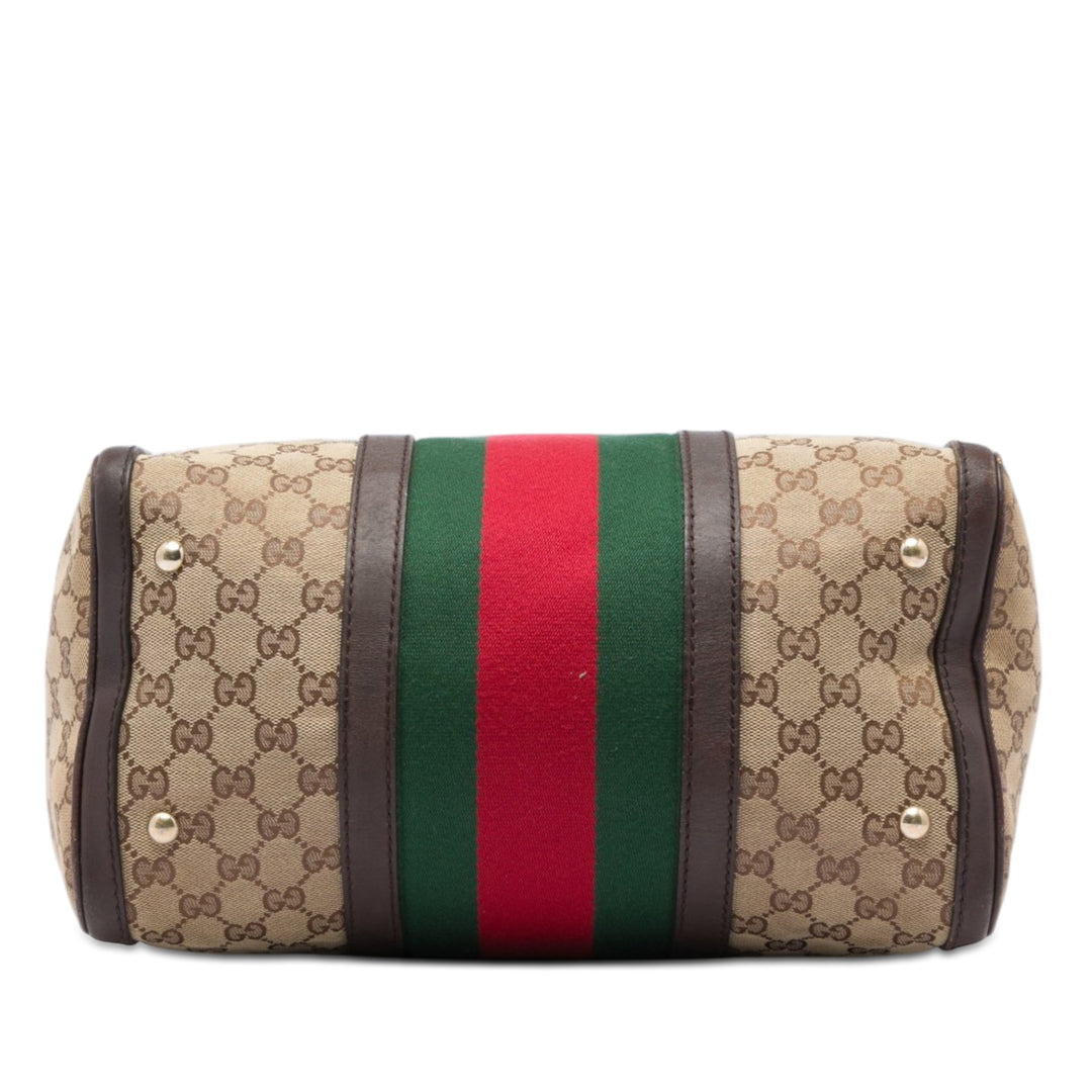 Gucci Medium GG Toile Web Joy Boston Sac