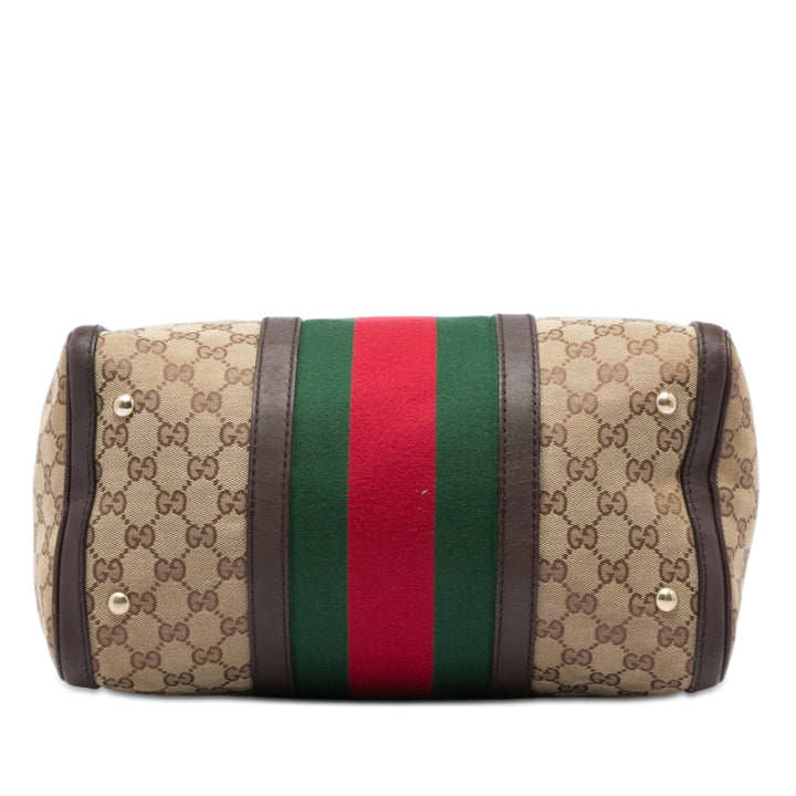 Gucci Medium GG Toile Web Joy Boston Sac