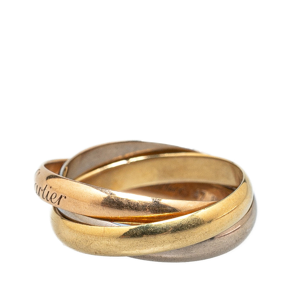 Tricolor Large Model 18K Gold Classic Trinity Ring Gold - Gaby Paris