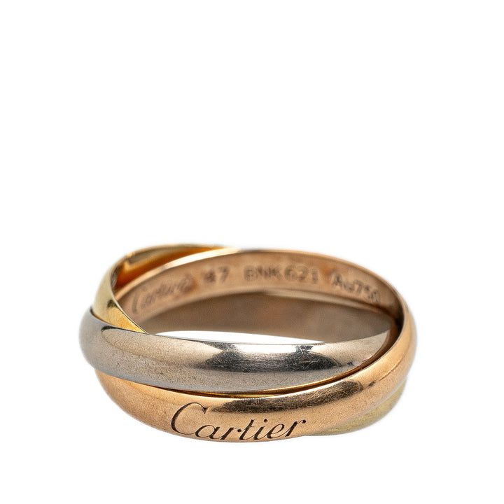 Tricolor Large Model 18K Gold Classic Trinity Ring Gold - Gaby Paris