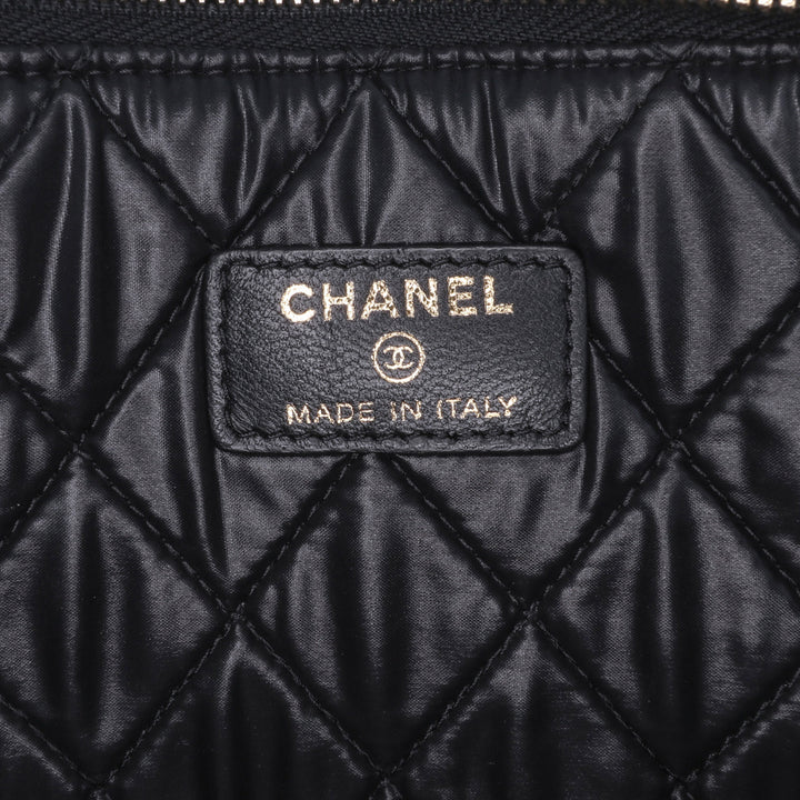 Medium Bi Quilted Lambskin Cosmetic Case Black - Gaby Paris