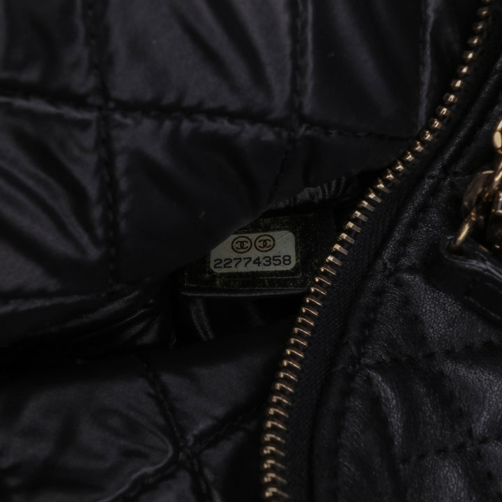 Medium Bi Quilted Lambskin Cosmetic Case Black - Gaby Paris