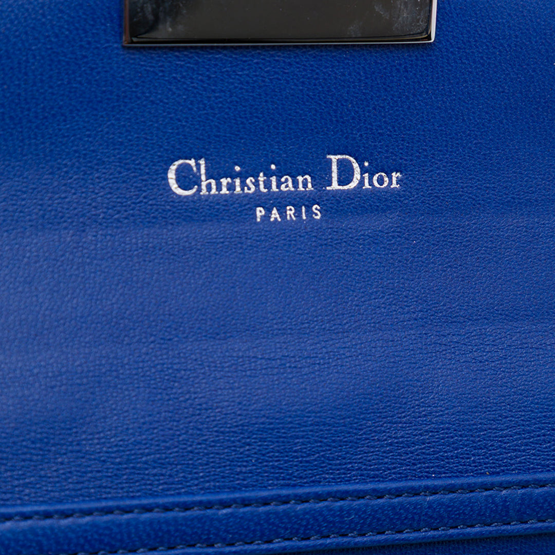 Cannage Miss Dior Promenade Wallet on Chain Cuir d'agneau Bleu