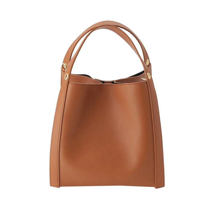 Souple Cube Sac Petit Cuir de veau Marron