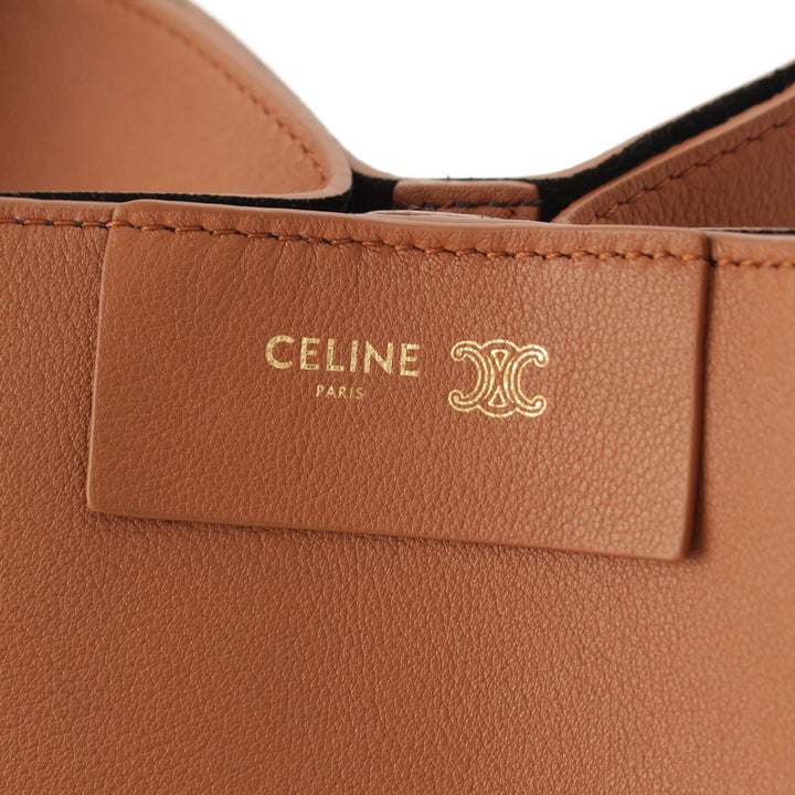 Souple Cube Sac Petit Cuir de veau Marron