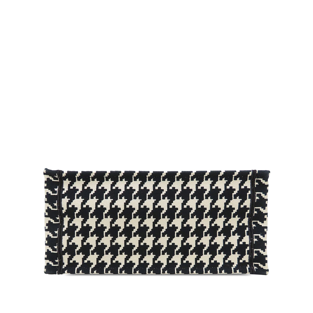 Dior Medium Toile Houndstooth brodé Book Cabas