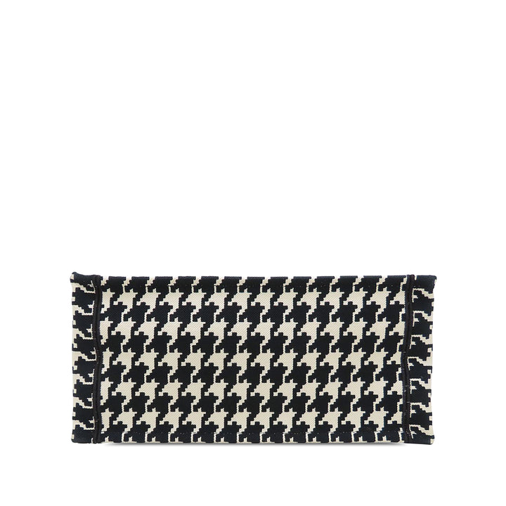 Dior Medium Toile Houndstooth brodé Book Cabas