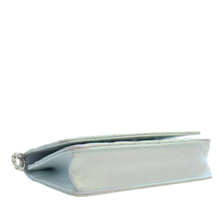 Chanel CC Matelassé Iridescent Cuir d’agneau Wallet on Chain