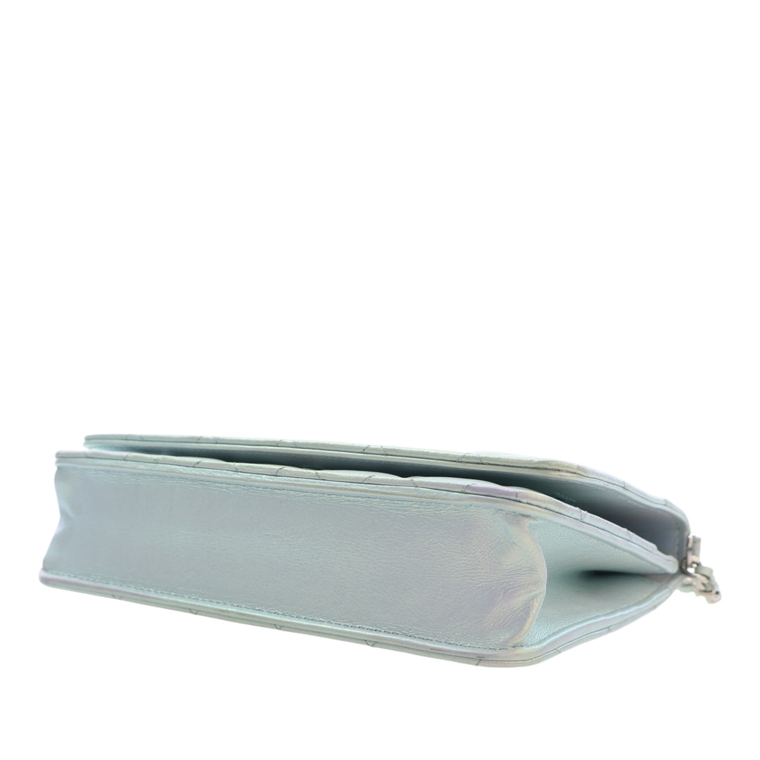 Chanel CC Matelassé Iridescent Cuir d’agneau Wallet on Chain