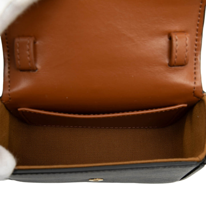 Celine Mini Triomphe Coated Toile Claude Sac porté croisé