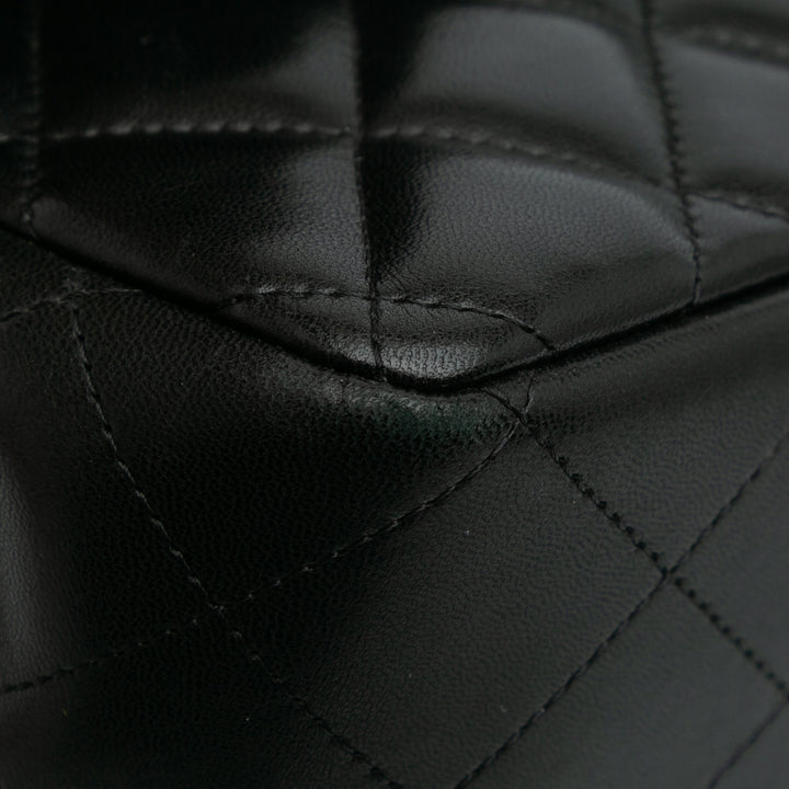 Jumbo Classic Lambskin Double Flap Black - Gaby Paris