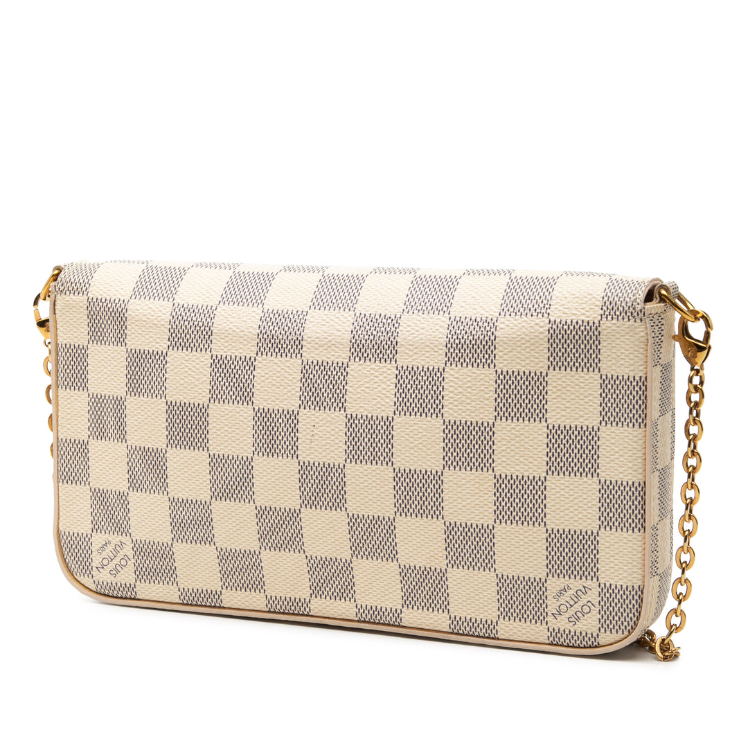 Louis Vuitton Pochette Felicie Damier Azur Blanc – vue 2 – GABY PARIS