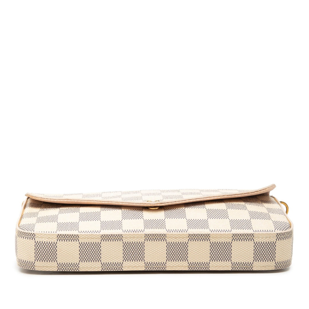Louis Vuitton Pochette Felicie Damier Azur Blanc – vue 3 – GABY PARIS