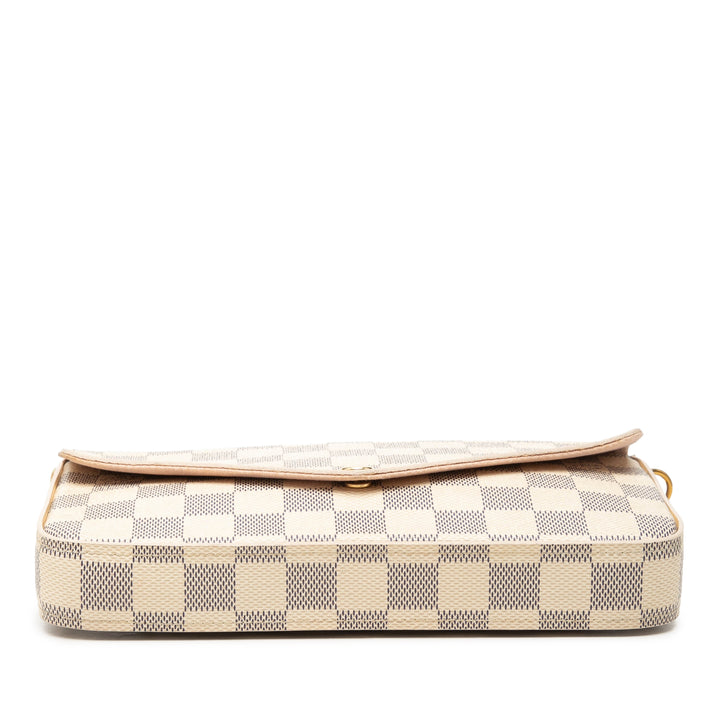Louis Vuitton Pochette Felicie Damier Azur Blanc – vue 3 – GABY PARIS