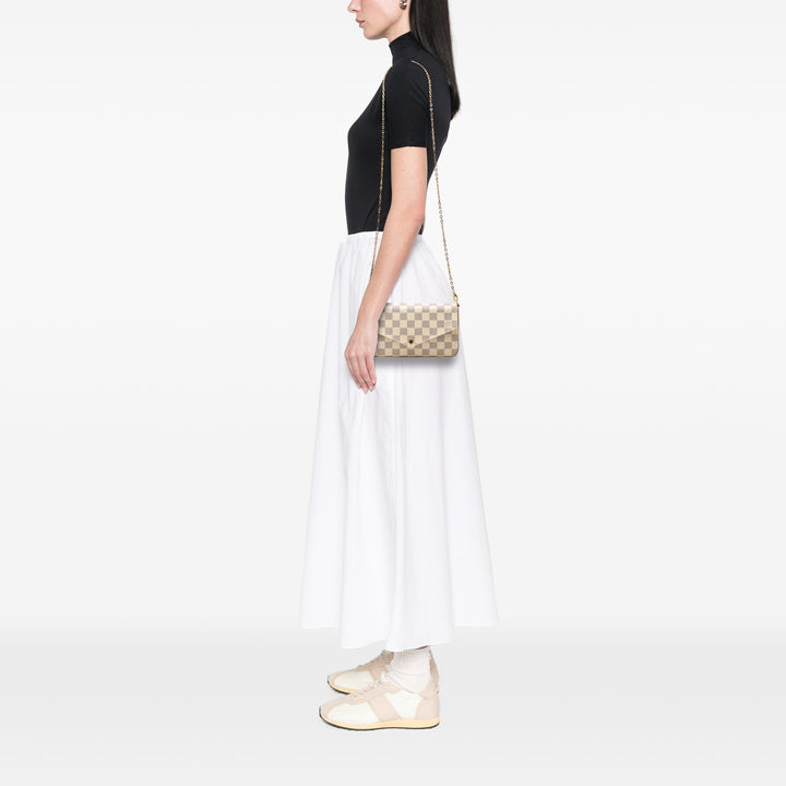 Louis Vuitton Pochette Felicie Damier Azur Blanc – vue 6 – GABY PARIS