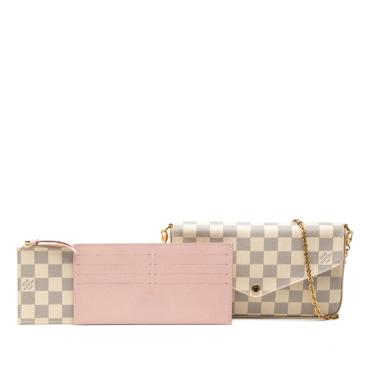 Louis Vuitton Pochette Felicie Damier Azur Blanc – vue 7 – GABY PARIS