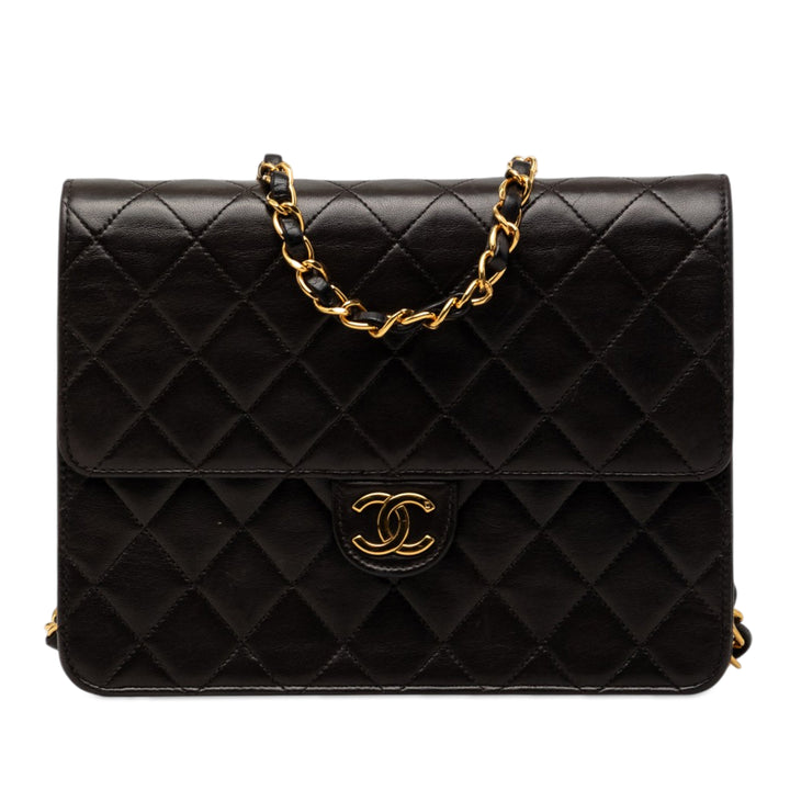 Chanel Small CC Matelassé Cuir d’agneau Simple rabat