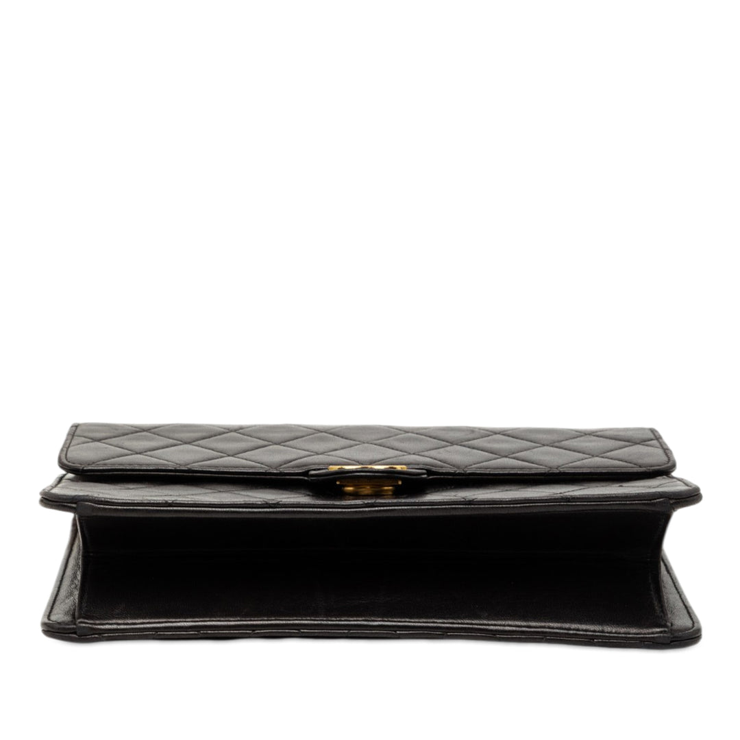 Chanel Small CC Matelassé Cuir d’agneau Simple rabat