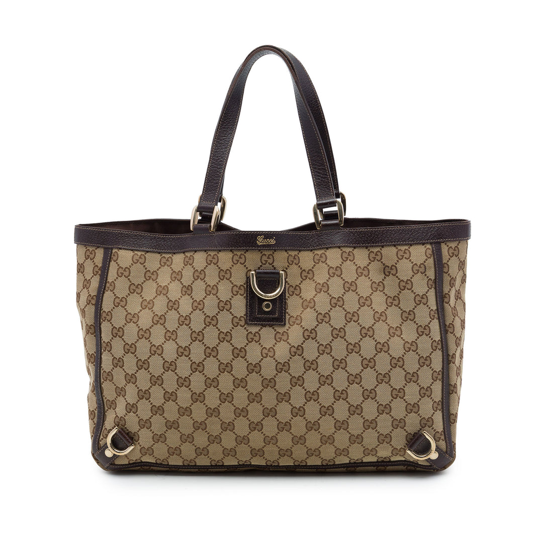 Gucci Cabas GG Abbey D Bague Beige – vue principale – GABY PARIS