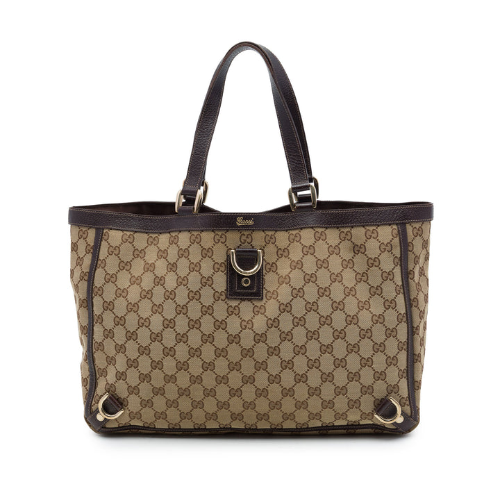 Gucci Cabas GG Abbey D Bague Beige – vue principale – GABY PARIS