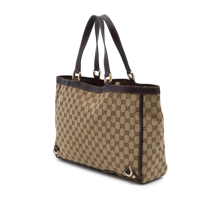 Gucci Cabas GG Abbey D Bague Beige – vue 2 – GABY PARIS