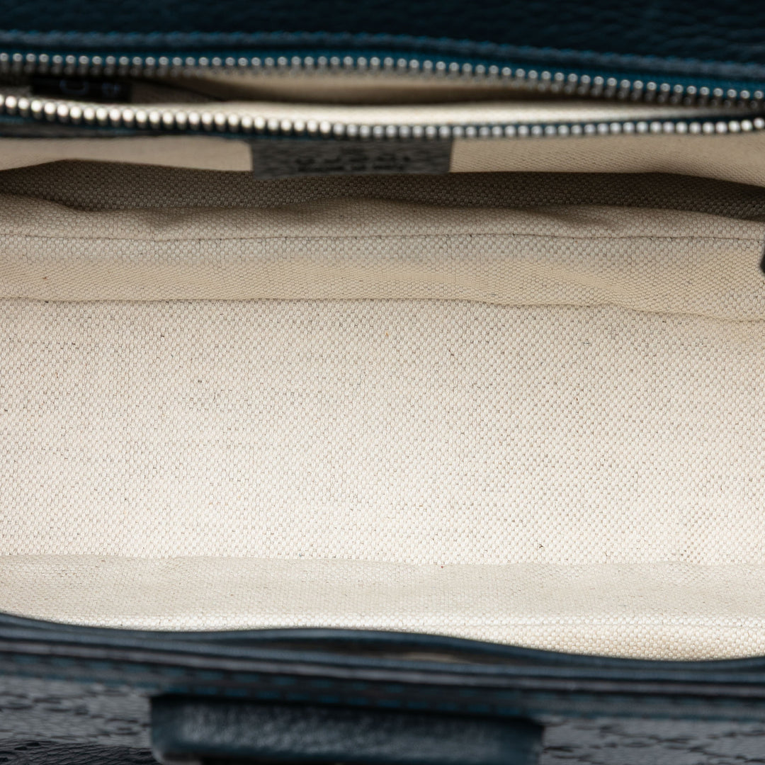 Guccissima New Bamboo sac à Moyen Bleu