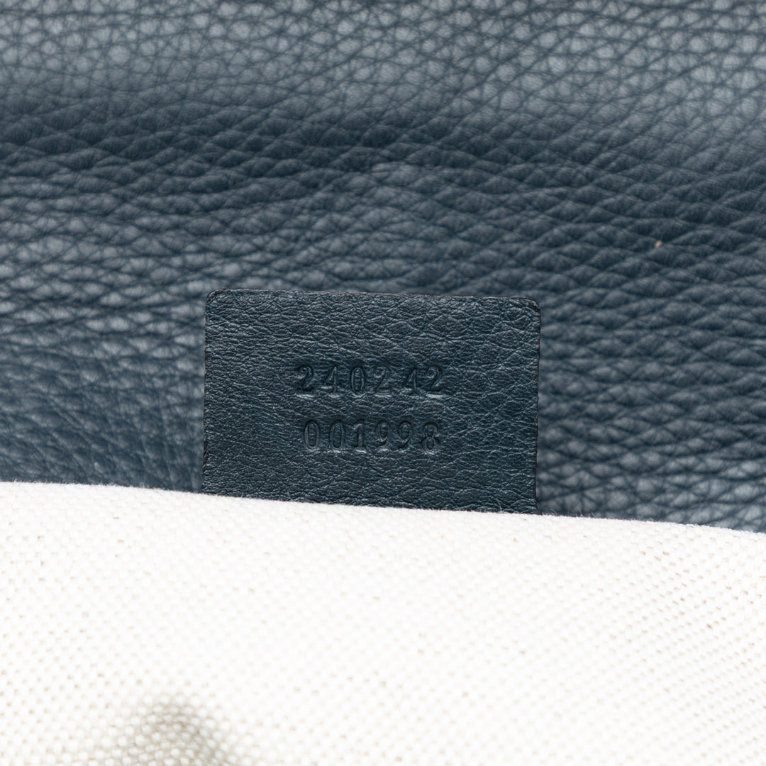 Guccissima New Bamboo sac à Moyen Bleu