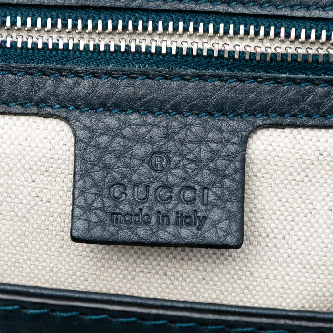 Guccissima New Bamboo sac à Moyen Bleu