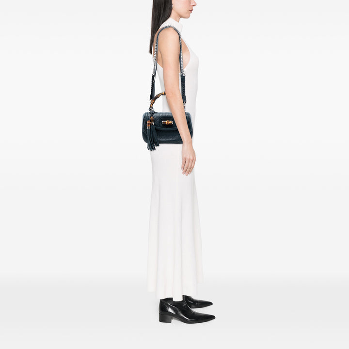 Guccissima New Bamboo sac à Moyen Bleu
