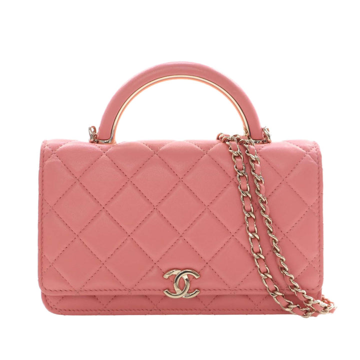 Chanel CC Matelassé Cuir d’agneau anse supérieure à rabat