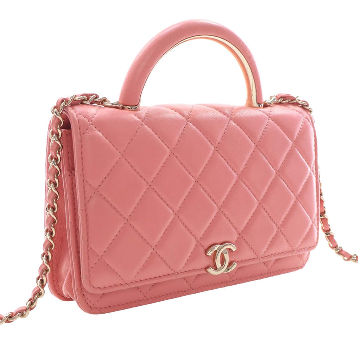 Chanel CC Matelassé Cuir d’agneau anse supérieure à rabat