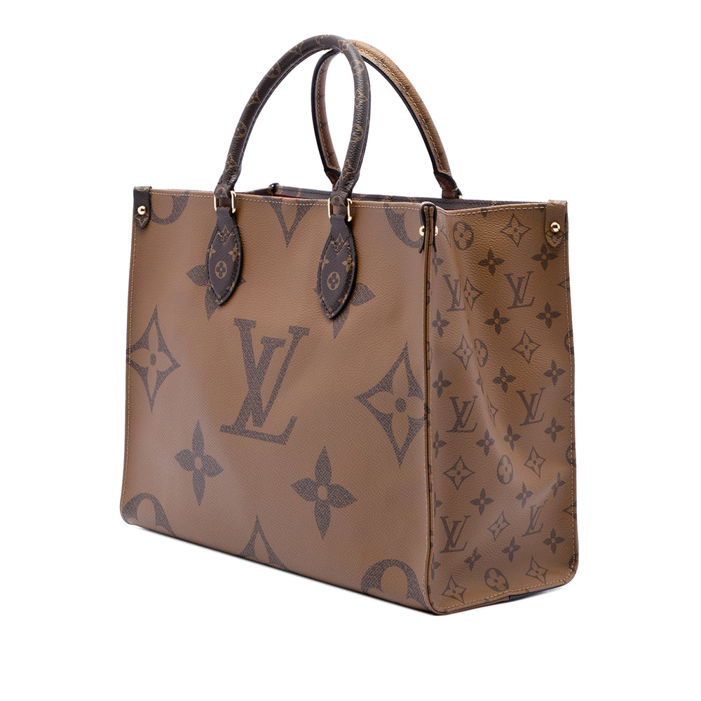 Louis Vuitton Giant OnTheGo MM Monogram Reverse Marron – vue 2 – GABY PARIS