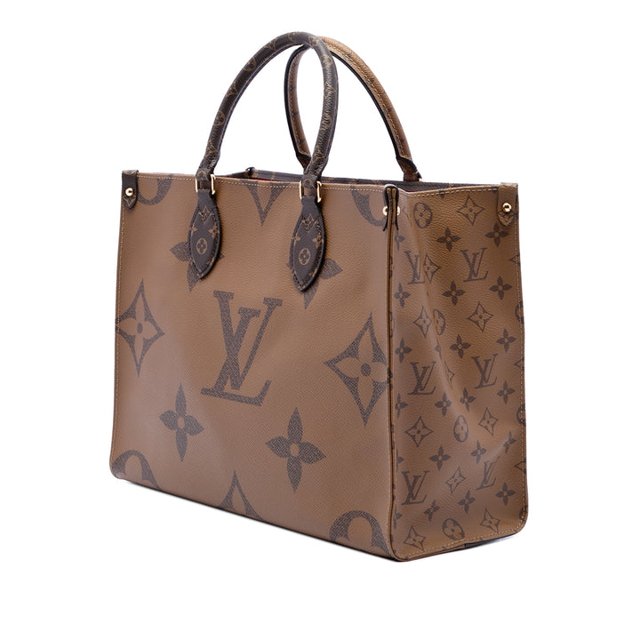 Louis Vuitton Giant OnTheGo MM Monogram Reverse Marron – vue 2 – GABY PARIS