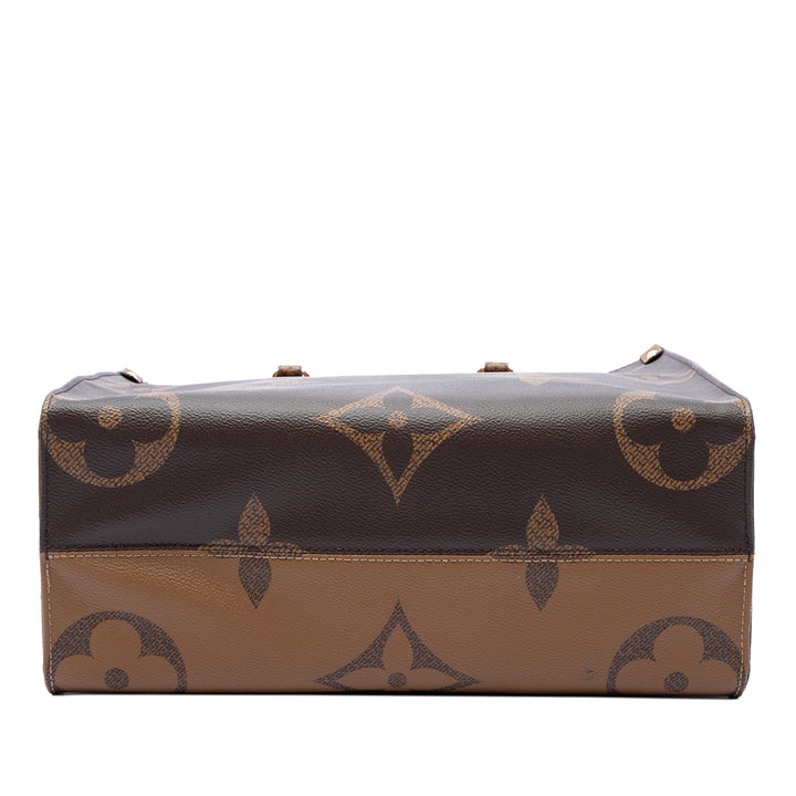 Louis Vuitton Giant OnTheGo MM Monogram Reverse Marron – vue 3 – GABY PARIS