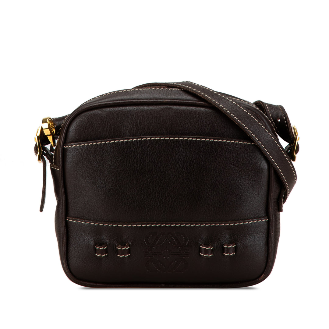 Leather Crossbody Brown - Gaby Paris