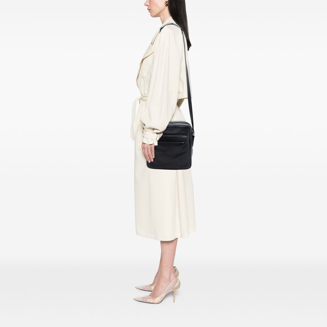 Gucci Medium Pebbled Cuir de veau Soho Messenger Sac