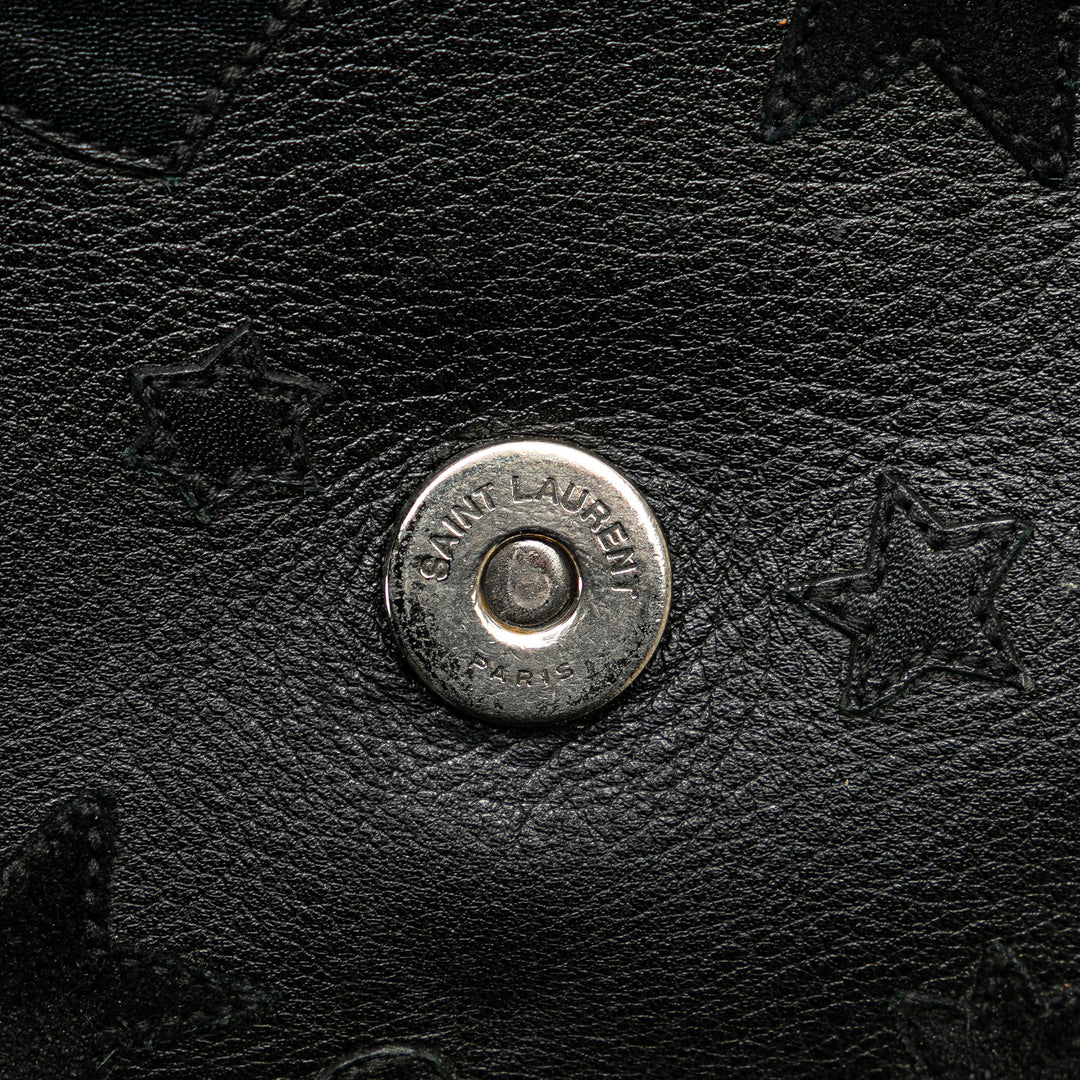 Saint Laurent Medium Monogram Heart Patchwork Chain Wallet