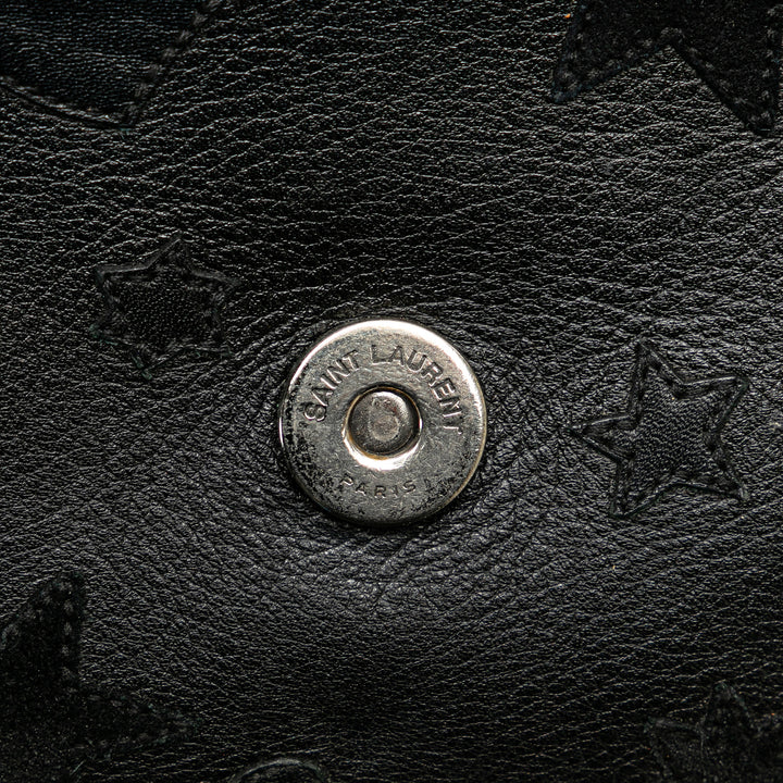 Saint Laurent Medium Monogram Heart Patchwork Chain Wallet